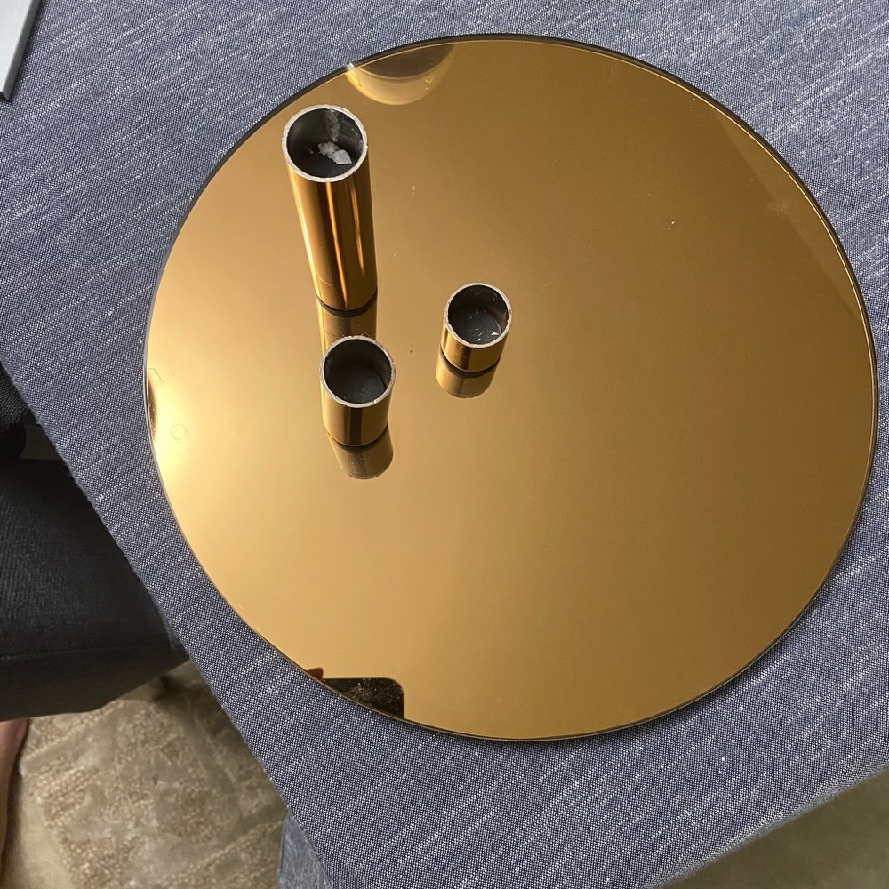 west elm centerpiece and candle holder